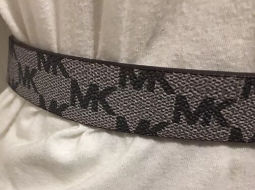 MICHAEL KORS BELT REVERSIBLE  GRAY/TAN W/LOGO BUCKLE SOMETHING REALLY DIFFERENT