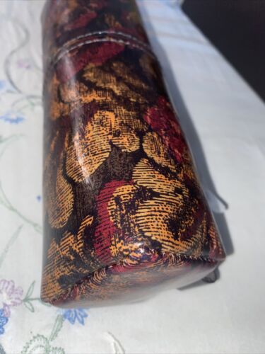 Patricia Nash Isla Floral Brocade Leather Barrel Wristlet-Pouch NIB- REAR FIND!
