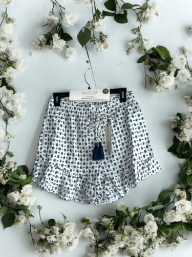 Rachel Zoe ~2-Pack Sleep Shorts Cotton~Floral Blue/White~ Ruffle~VERY FEMININE!!