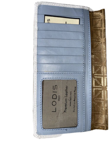 LODIS Bifold Wallet White Genuine Pebble Leather - ABSOLUTELY BEAUTIFUL!!!