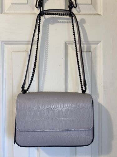 DKNY Sina MD Flap Shoulder Bag Crossbody Shoulder Handbag Embossed NWT UNIQUE!!!