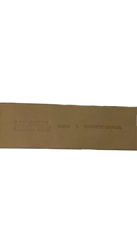 Michael Kors Belt~Beige Tan Signature Logo Leather Gold Buckle Med~MSRP $58~CUTE