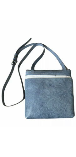 PATRICIA NASH GIRONA NWT BRNTL SAFFLOWER BLUE TOOLED LEATHER XBDY BAG-REAR FIND!