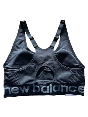 NEW BALANCE Medium Impact Sports Bra Style R000300~ Size XL~BLACK~ EXCELLENT FIT