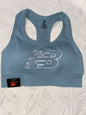 NEW BALANCE Medium Impact Sports Bra Style # 111048 Size XXL Smoked Blue CUTE