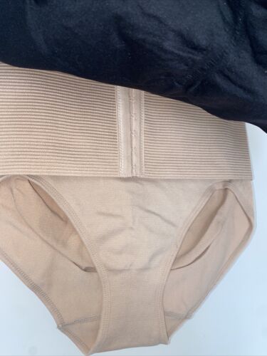 SKINNYGIRL SHAPER 2 PCK ELASTIC BAND HOOK&EYE BRIEFS~WHITTLE YOUR WAIST~SG7614~M
