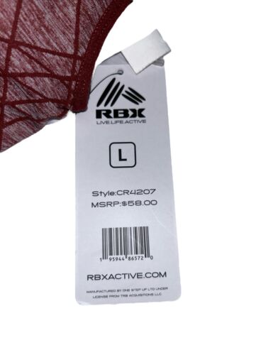 RBX Sport Bras 2 Pack Racer Back~Multicolor~Size LARGE ~Style: CR4207~REAR FIND!