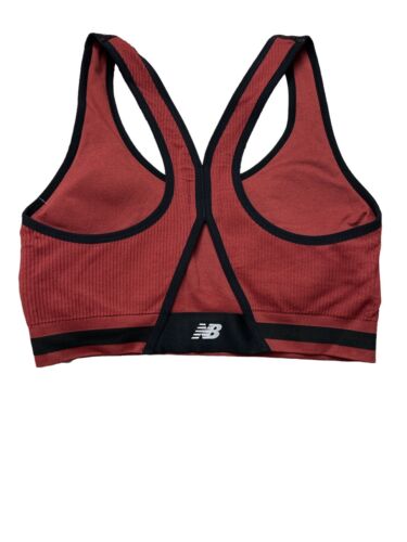 New Balance Medium Impact Sports Bra Style 112013 Clay~Black~Size XL~Racerback