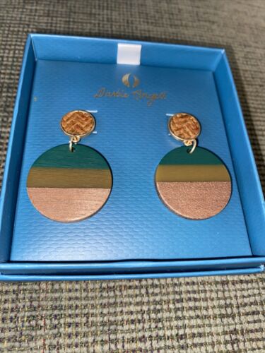 DARBIE ANGELL ~Earrings ~ Multicolor ~ Gold ~Tone Fashion Designer NIB ~ UNIQUE