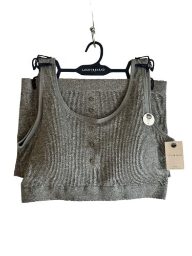 LUCKY BRAND~SET GRAY BRA~ BOYSHORT PANTY ~STYLE LVD14340X~2X ~UNIQUE!!