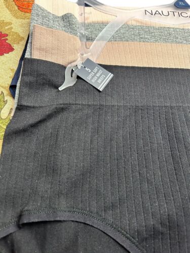 NÁUTICA ~ Women's High Waist NT3538 Underwear Panties Blend Material 5-Pair ~L