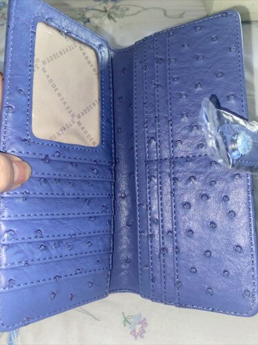 STEVE MADDEN Woman's Wallet Bifold BALLEN-G Periwinkle Blue BEAUTIFUL !!!