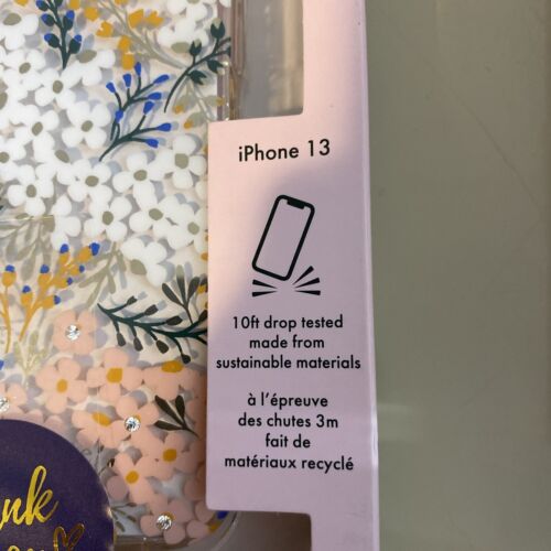 Kate Spade Phone case iPhone For  iPhone 13 Floral Gold Leaf Rhinstones Beauty!!