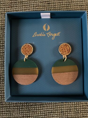 DARBIE ANGELL ~Earrings ~ Multicolor ~ Gold ~Tone Fashion Designer NIB ~ UNIQUE