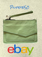 BOTKIER Cobble Hill M.C Leather Wristlet Clutch Wallet, Dusty Mint Green NWT $78