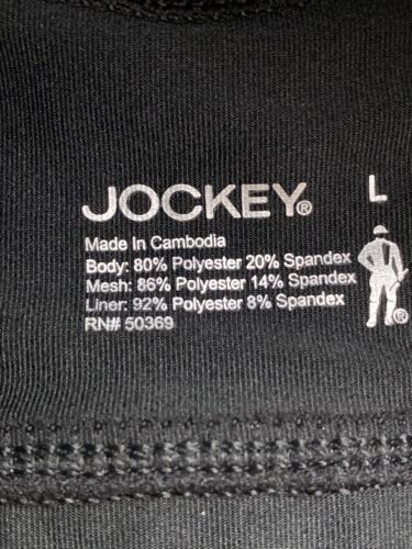 JOCKEY WOMEN'S HIGH IMPACT MESH BACK ZIP FRONT SPORTS BRA BLACK LARGE