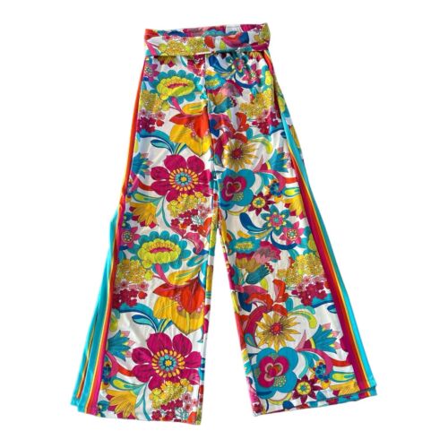 Trina Turk Bal Harbour Roll On Cover Up Pants Medium Multicolor Floral NWT~CHIC