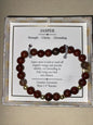 Shivam Jasper Genuine Gemstone~Brass 8" Bracelet ~ Strength, Clarity & Grounding