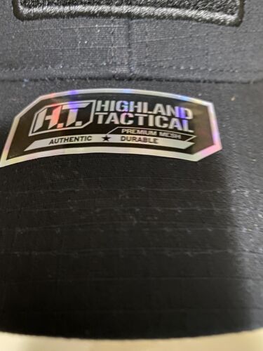Highland Tactical Hat Black With US Flag Snap Adjustable Go USA!!!