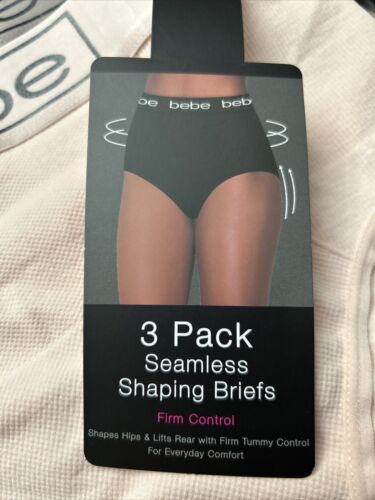 bebe Women’s 3 Pack~Briefs~Firm Control~ Shaping & Seamless~High Waist~ALL SIZES