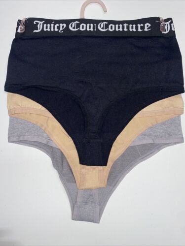 Juicy Couture Sz. L~Mul Seamless Shaping Thongs Panties 3-Pk.~ Multicolor~JC7166