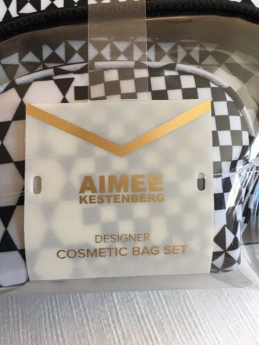Aimee Kestenberg CHELSEA  3-Piece Set  OPTIC TILES  DESIGNER Cosmetic Bag