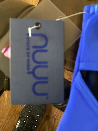 Nuyu  YALE University Womens Large BLUE Sports Bra Racerback Brand NEW