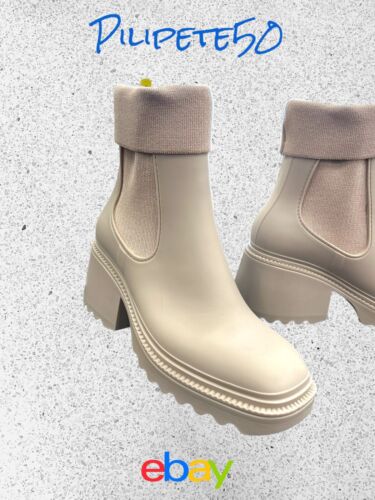 Circus By Sam Edelman~Kala Square Toe Women's Beige Boots 9M~Folded Cuff~UNIQUE!