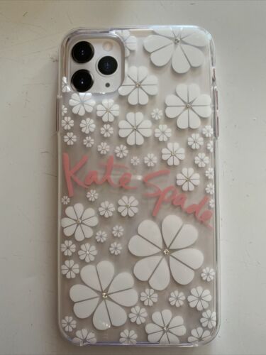 Kate Spade Phone Case for iPhone 11 Pro Max Rhinestones￼ Floral “KATE SPADE” NEW
