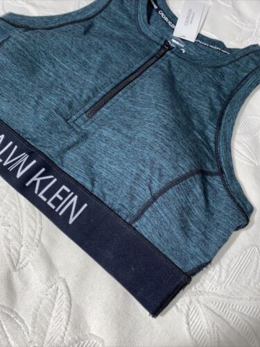Calvin Klein Performance Front Zipper SPORTS Wine/Black/White Logo SMALL