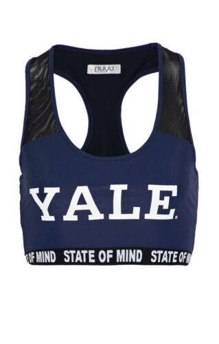 Nuyu  YALE University Womens Large BLUE Sports Bra Racerback Brand NEW