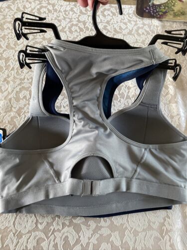 Layer 8 Maximum Support 2 Pack Sports Bra SMALL Blue/Gray Q-Wick Dry NEW