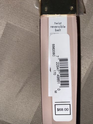 Michael Kors Belt Reversible Print Logo Vanilla Floral&Pink Gold~Tone MK Buckle❤