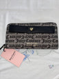 Juicy Couture Peek A Bow LG Black Logo 13JCABFJC-GBK Wallet Card Organizer CUTE!