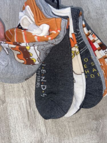 FRIENDS TV SERIES ~ Womens No Show Socks Pack of 10 Size 4-10~ FANTASTIC & CUTE!