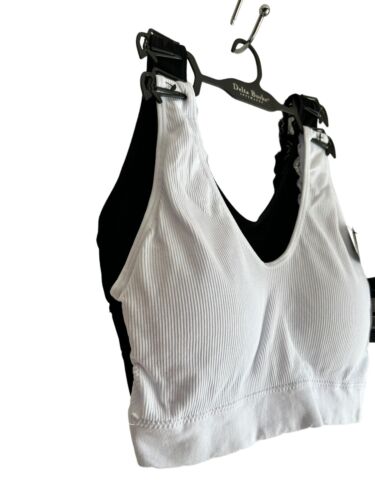 Delta Burke 2-Pack Seamless Bras Size 1X Soft Comfort Lounge Removable Pads NEW