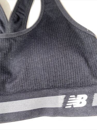 New Balance Medium Impact Sports Bra Style 2013 Gray/Black Size M/M NEW