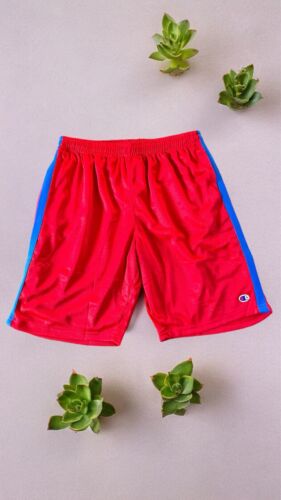 Champion Basketball Shorts Mens~Size Small Red Mesh~Blue Stripes~ Gym NEW