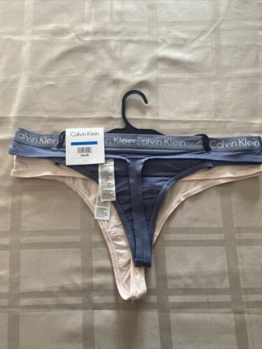CALVIN KLEIN Thong Panties 2 Pack Cotton Soft ~ Size XL ~ QP18030~692~GREAT FIT!