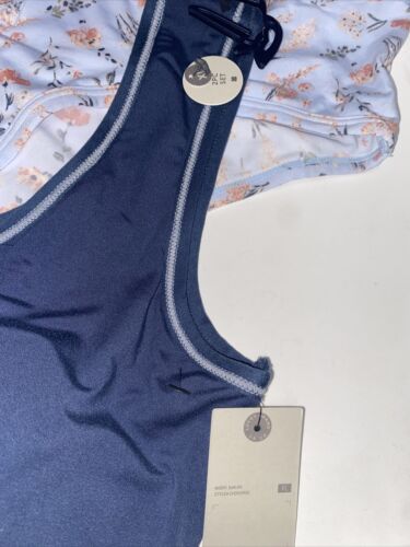 LUCKY BRAND~SET  BLUE BRA~FLORAL BIKINI PANTY ~STYLE LVD50930~L ~UNIQUE!!