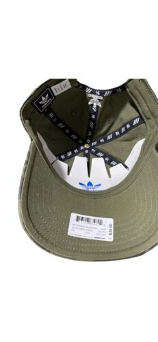 Adidas Women's Cap Originals Relaxed Camo Adjustable Back Strap Olive Green Nice