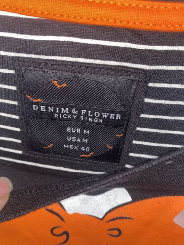 HALLOWEEN Denim & Flower Ricky Singh Halloween Long Sleeves Tee T-shirt. Size M.