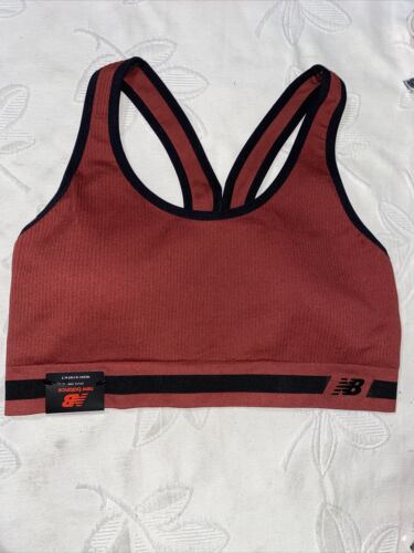 New Balance Medium Impact Sports Bra Style 112013 Clay/Black Size XL NEW