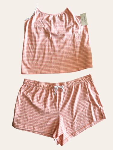 Calvin Klein Women's Carousel Logo Camisole & Short Pajama~Set Cotton XL~QP1391X