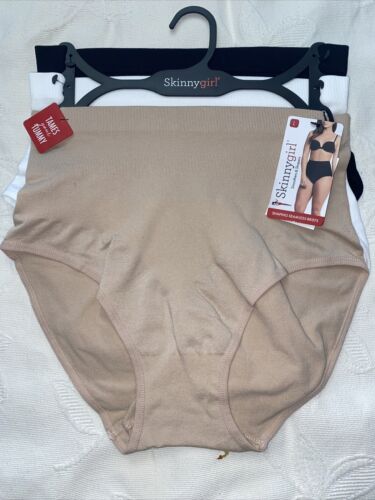 Skinnygirl Shaping Seamless Briefs Multicolor Size LARGE 3 pair SG7062~GREAT FIT
