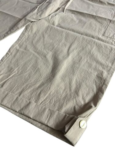 JONES NEW YORK Signature Beige~Roll Tab Cargo Capri~High Rise Cotton~XL MSRP $89