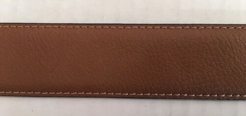 MICHAEL KORS BELT LUGGAGE BROWN MK LOGO BUCKLE SILVER SIZE 36 MSRP$48
