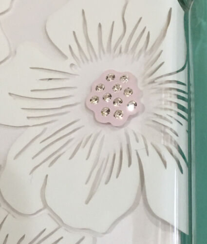 KATE SPADE PHONE CASE iPhone 11 PRO HOLLYHOCK FLOWERS WITH RHINESTONES BEAUTIFUL