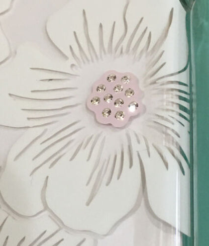 KATE SPADE PHONE CASE iPhone 11 PRO HOLLYHOCK FLOWERS WITH RHINESTONES BEAUTIFUL