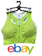 90 Degree By Reflex High Perform~Full Support Sport Bra 2 Set~Green&White~Large